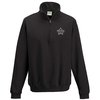 AWDis Sophomore Zip Neck Sweatshirt - Embroidered