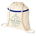 Oregon Zip Cotton Drawstring Bag