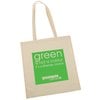 100% Cotton Promotional Shopper - Green Slogan Design