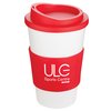 View Image 1 of 15 of Americano Travel Mug - White with Coloured Lid