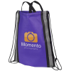 View Image 1 of 6 of Reflective Dual Carry Drawstring Bag