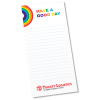 View Image 1 of 4 of Slimline 50 Sheet Notepad - Rainbow Design