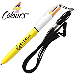 BIC® 4 Colours Pen - Sun Inks with Lanyard