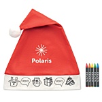 Kids Colour in Christmas Hat