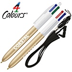 BIC® 4 Colours Glace Pen with Lanyard