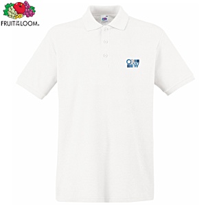4imprint.co.uk: Fruit of the Loom Premium Polo Shirt - White ...