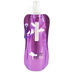 400ml Fold Up Drinks Bottle - Metallic Main Image