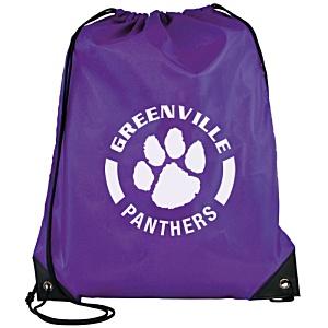 purple drawstring bag