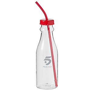 630ml Retro Soda Bottle with Straw Main Image