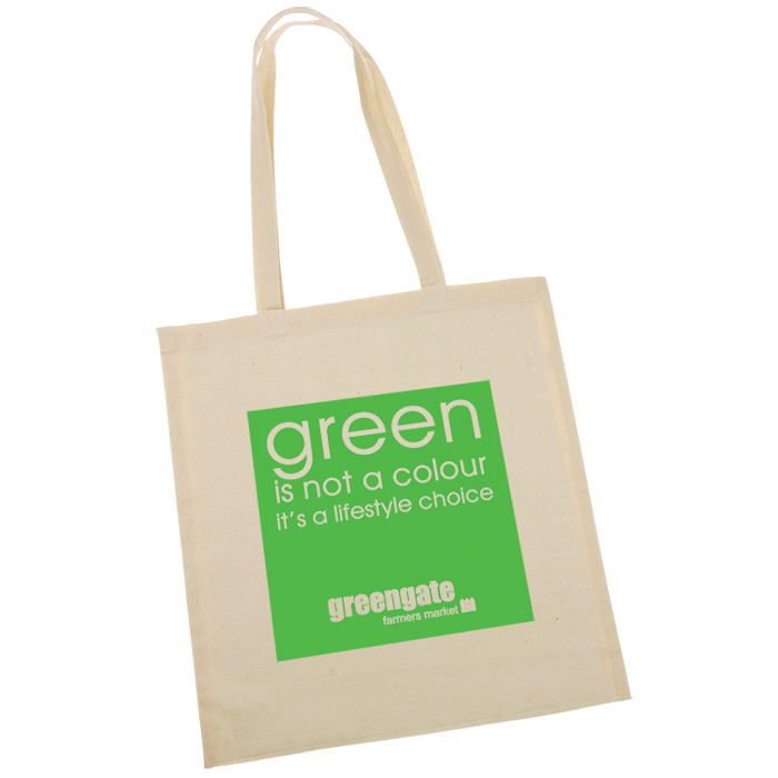 4imprint.ie: Cotton Shopper - Green Slogan Design 400576C
