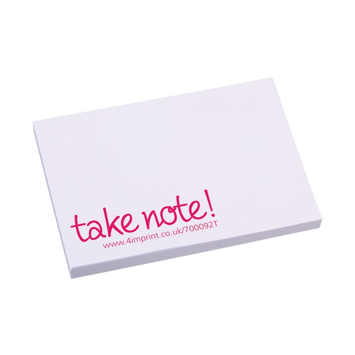4imprint.co.uk: A8 Sticky Notes - Take Note Design 701826