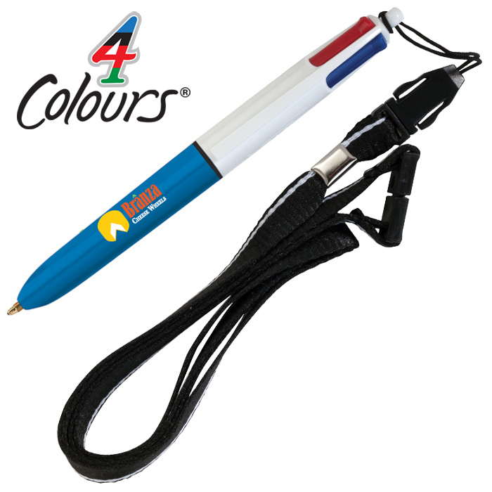 4imprintie Bic® Mini 4 Colour Pen With Lanyard 301578