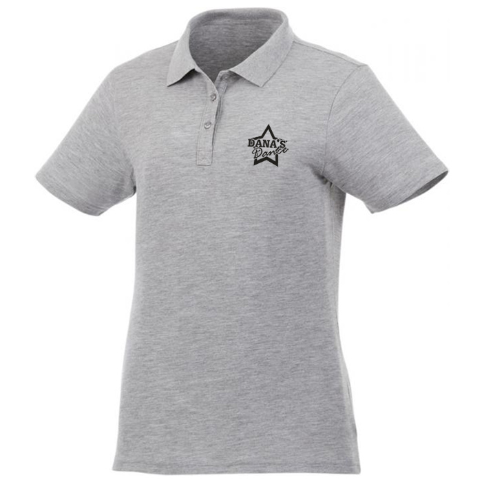 black and white women's polo shirt