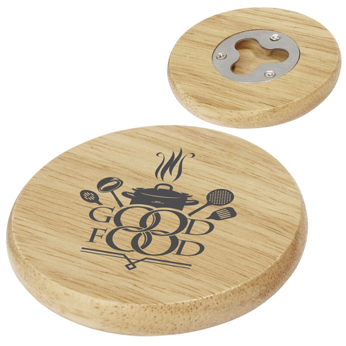 4imprint.co.uk Wooden Coaster and Bottle Opener 503579