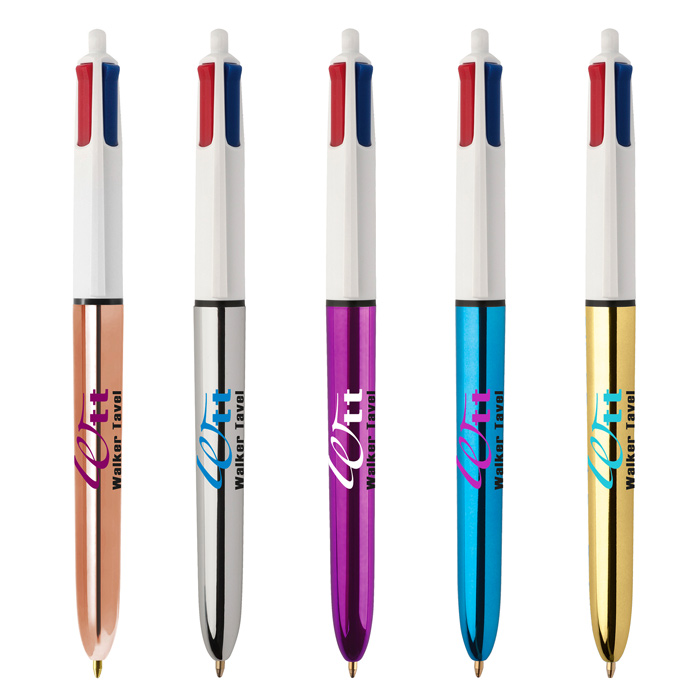 Muy lejos Monarca desnudo 4imprint.ie: BIC® 4 Colours Pen - Shine Barrel 300821S