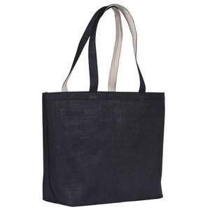 Highstead Jute Tote - Black Image 1 of 1