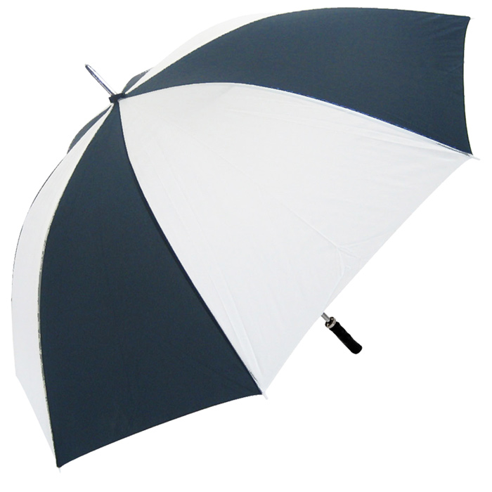Branded 5-Foot All Black Golf Umbrella – 60-Inch Arc – Straight Firm Handle – 2-Pack