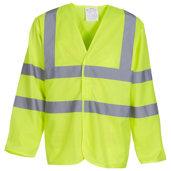 4imprint.co.uk Budget Hi Vis Long Sleeve Vest Printed 600769