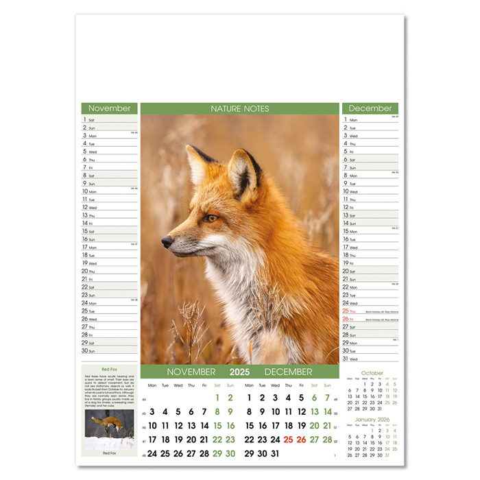4imprint.co.uk Wall Calendar Nature Notes 700181V