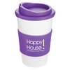 View Image 6 of 15 of Americano Travel Mug - White with Coloured Lid