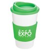 View Image 5 of 15 of Americano Travel Mug - White with Coloured Lid