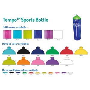 Tempo Sports Bottle - Domed Lid with Shaker Ball Image 1 of 1