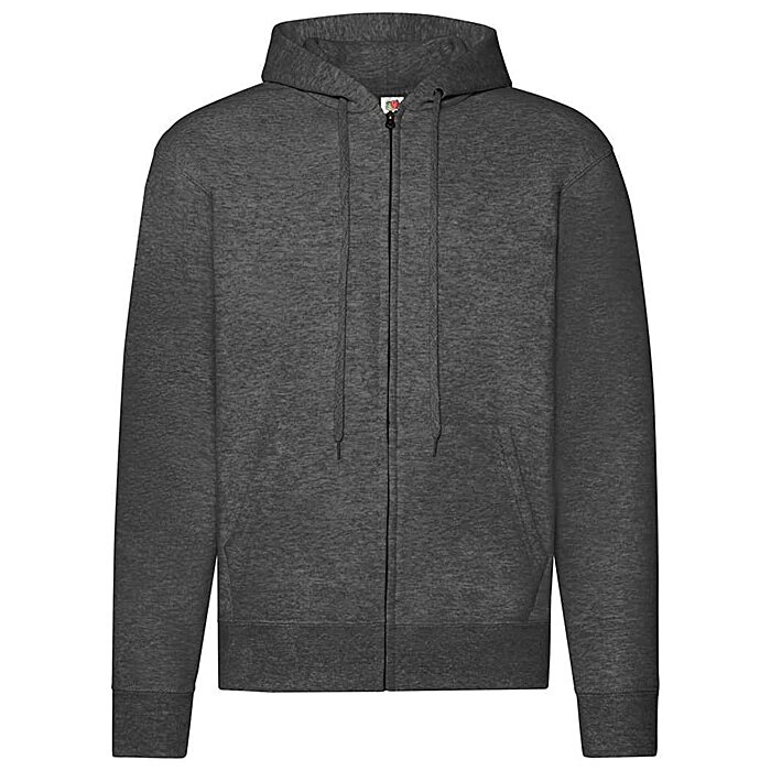 fruit of the loom black zip up hoodie